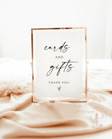 Minimalist Cards and Gifts Sign | Wedding Gifts Sign