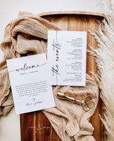 Minimalist Wedding Events Card | Modern Weekend Events