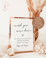 In Loving Memory Sign Template | Minimalist Wedding Memorial Sign