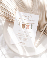 Gender Reveal Invitation Template | Minimalist Gender Reveal Party Invite