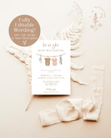 Gender Reveal Invitation Template | Minimalist Gender Reveal Party Invite