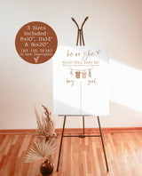 He or She What Will Baby Be Sign | Gender Guess Board