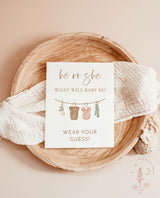 Wear Your Guess Game Sign | He or She What Will Baby Be Sign