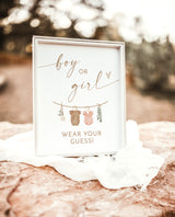 Wear Your Guess Game Sign | Boy Or Girl What Will Baby Be Sign
