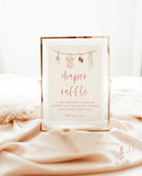 Diaper Raffle Baby Shower Sign | Boho Baby Shower Sign