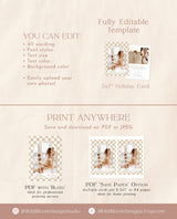 Photo Christmas Card Template | Minimalist Christmas Card