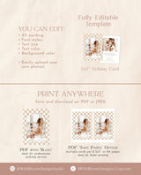 Photo Christmas Card Template | Minimalist Christmas Card