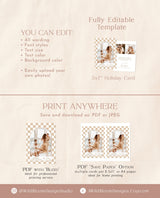 Photo Christmas Card Template | Minimalist Christmas Card