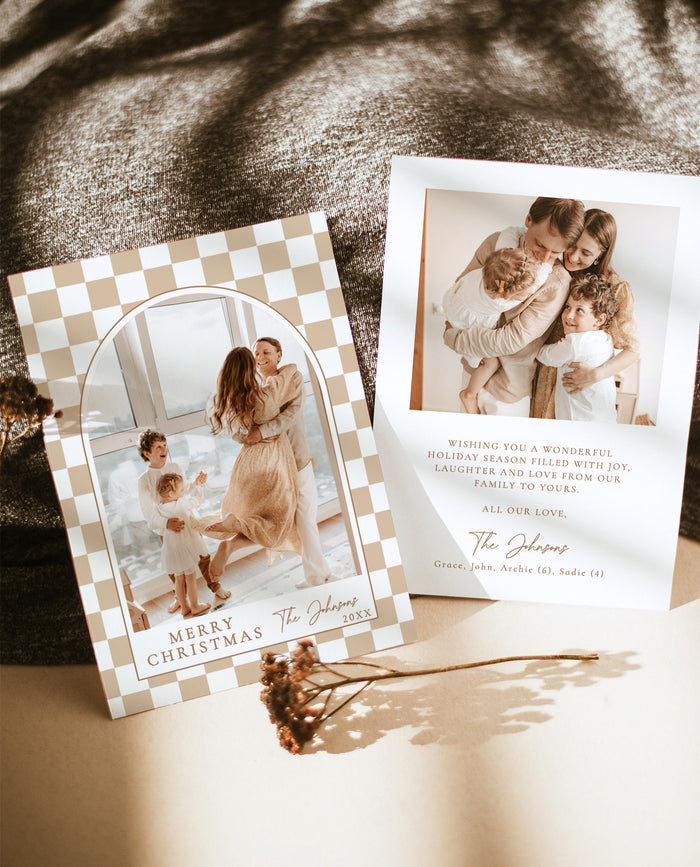Photo Christmas Card Template | Minimalist Christmas Card