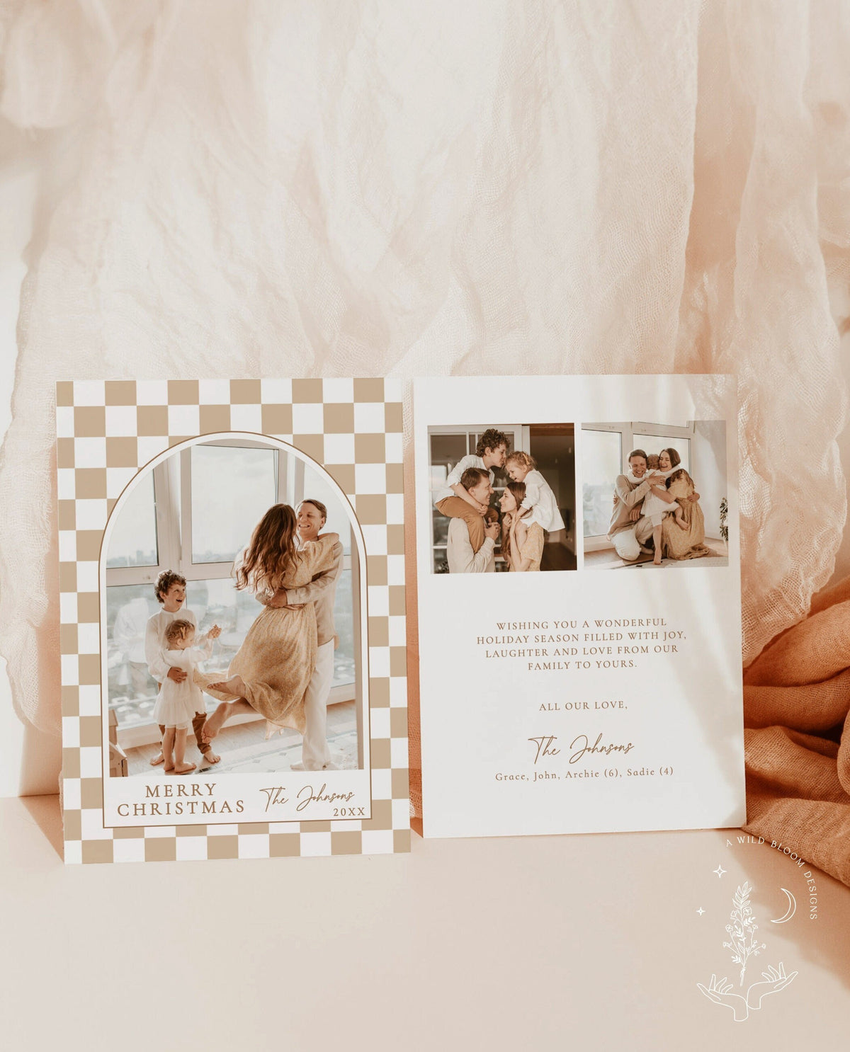 Photo Christmas Card Template | Minimalist Christmas Card