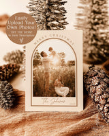 Photo Christmas Cards | Arch Christmas Card | Boho Holiday Card | Minimalist Christmas Card | Merry Christmas | Editable Template | M9