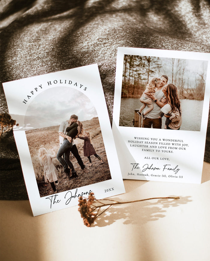 Photo Christmas Card Template | Minimalist Christmas Card