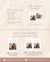 Photo Christmas Card Template | Minimalist Christmas Card