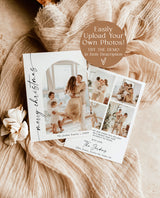 Photo Christmas Card Template | Boho Holiday Card