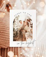 Photo Christmas Card Template | Boho Holiday Card