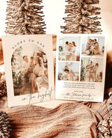 Photo Christmas Card Template | Boho Holiday Card