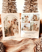 Photo Christmas Card Template | Arch Photo | Modern Photo Holiday Card | Minimalist Christmas Card | Merry Christmas | Editable Template M9