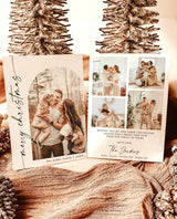 Photo Christmas Card Template | Boho Holiday Card | Minimalist Christmas Card | Arch Christmas Card | Merry Christmas | Editable Template M9