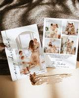 Photo Christmas Card Template | Boho Holiday Card