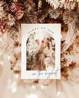Photo Christmas Card Template | Boho Holiday Card