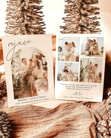 Photo Christmas Card Template | Minimalist Christmas Card | Boho Holiday Card | Arch Christmas Card | Merry Christmas | Editable Template M9