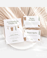 Boy Baby Shower Invitation Template | Sage Green Baby Invite
