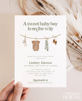 Boy Baby Shower Invitation Template | Boy Baby Shower