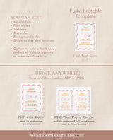 Save the Date Template | Wavy Hand Drawn Save the Date