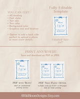 Bridesmaid Proposal Card Template | Will You Be My Bridesmaid