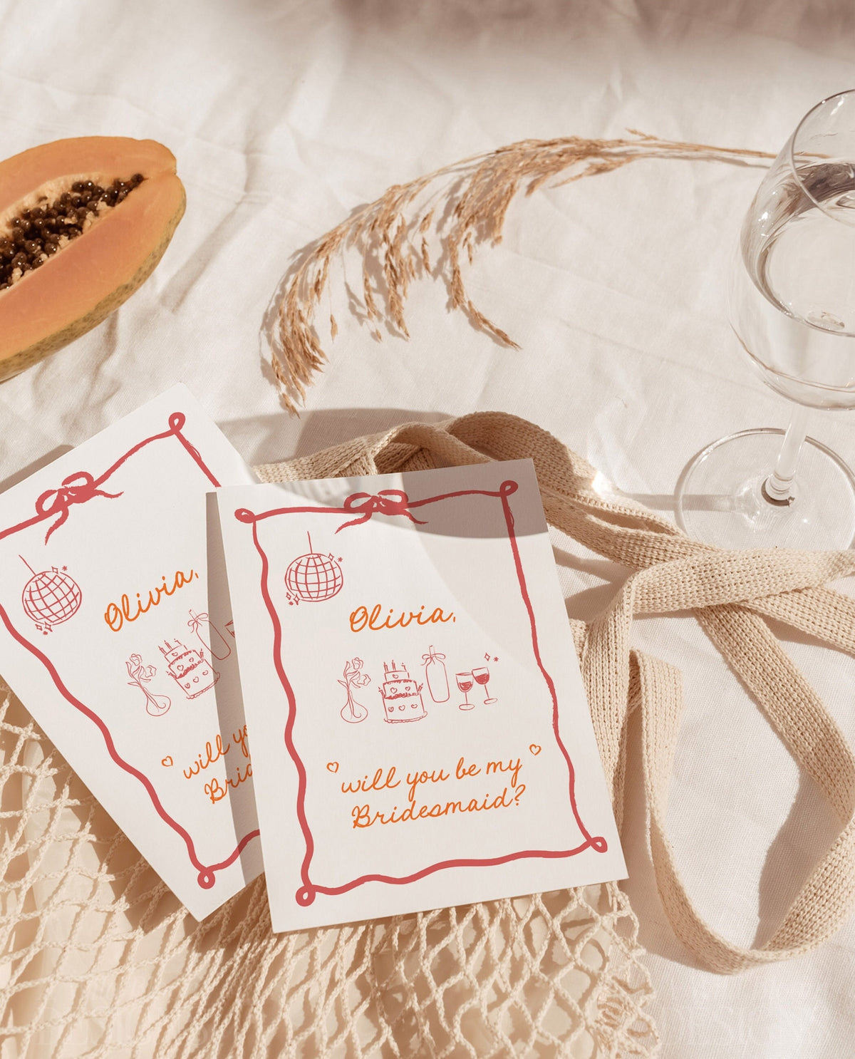 Bridesmaid Proposal Card Template | Will You Be My Bridesmaid