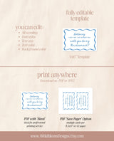 Bridesmaid Proposal Card Template | Will You Be My Bridesmaid