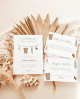 Boy Baby Shower Invitation Template | Sage Green Baby Invite