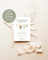 Boy Baby Shower Invitation Template | Boy Baby Shower