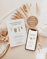 Boy Baby Shower Invitation Template | Boy Baby Shower