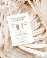 Boy Baby Shower Invitation Template | Boy Baby Shower