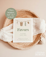 Baby Shower Favors Sign Template | Baby Shower Favors Sign