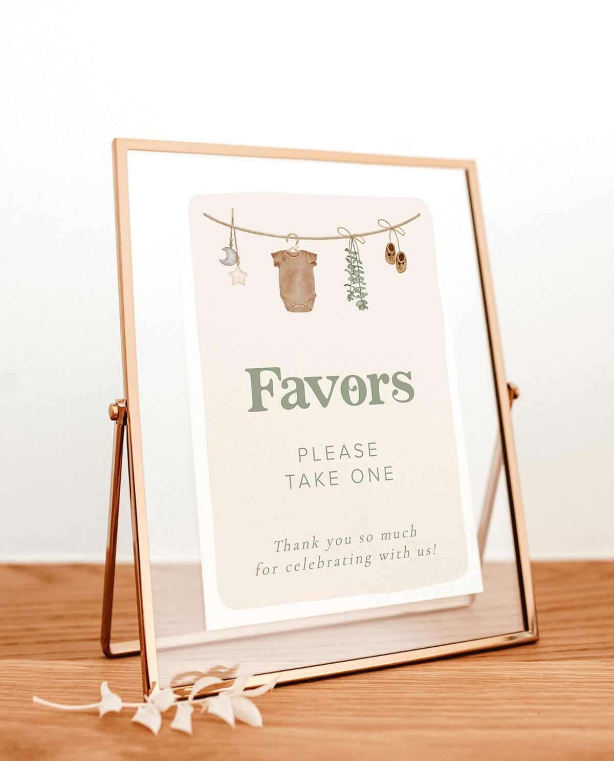 Baby Shower Favors Sign Template | Baby Shower Favors Sign