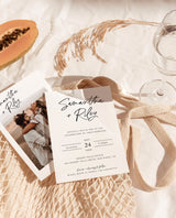 Minimalist Wedding Invitation Template | Editable Minimalist Wedding Invite