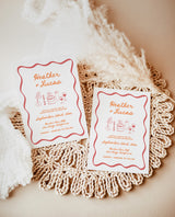 Handwritten Wedding Invite Template | Wavy Border Invite