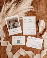 Minimalist Wedding Invitation Template | Modern Wedding Invite