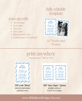 Save the Date Template | Wavy Hand Drawn Save the Date