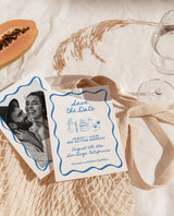 Save the Date Template | Wavy Hand Drawn Save the Date