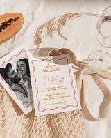 Save the Date Template | Wavy Hand Drawn Save the Date