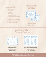 Bridesmaid Proposal Card Template | Will You Be My Bridesmaid