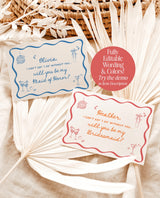 Bridesmaid Proposal Card Template | Will You Be My Bridesmaid