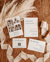 Minimalist Wedding Invitation Template | Modern Wedding Invite