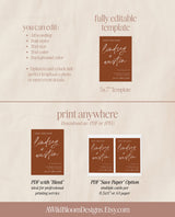 Terracotta Save the Date Template | Minimalist Save the Date Invite