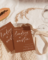 Terracotta Save the Date Template | Minimalist Save the Date Invite